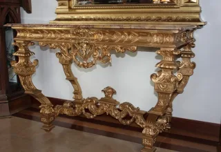 LOUIS XIV STYLE GILTWOOD CONSOLE TABLE