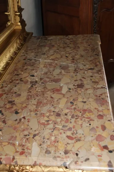 TABELLA DI CONSOLE DI GILTWOOD DI LOUIS XIV STYLE