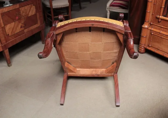 Fauteuil Restauration en Acajou XIXe