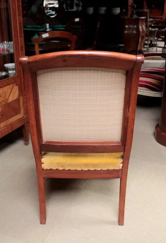 Fauteuil Restauration en Acajou XIXe