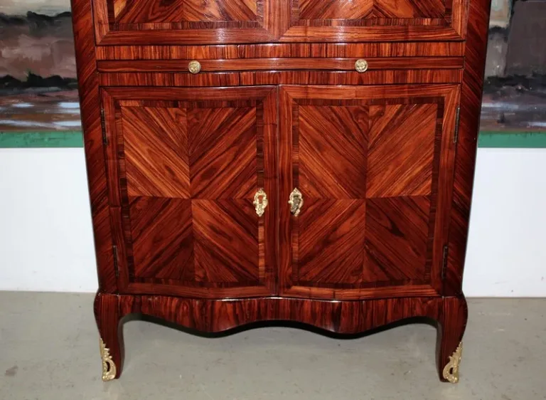 Secrétaire Louis XV en Bois de Rose XIXeme