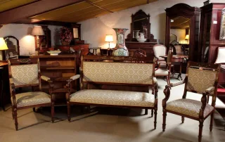 Salon goût "Retour d'Egypte" en acajou XXeme