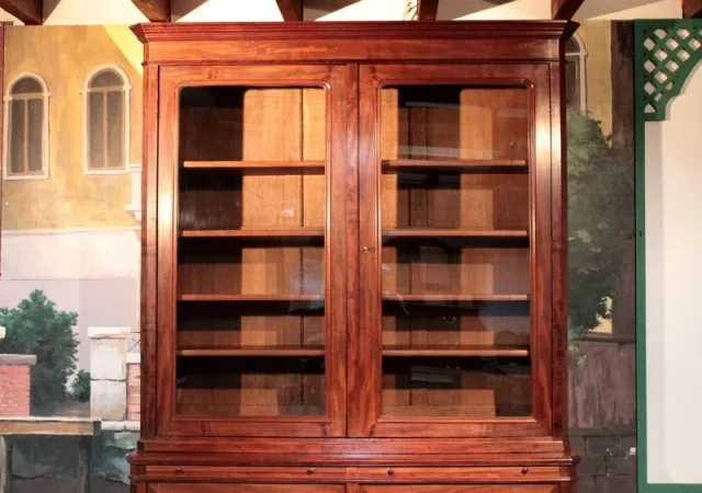 Bibliothèque Deux-corps en Acajou XIXeme