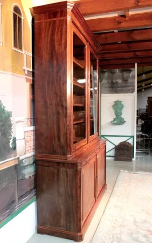 Bibliothèque Deux-corps en Acajou XIXeme