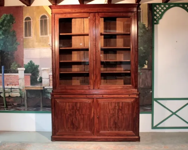 Bibliothèque Deux-corps en Acajou XIXeme