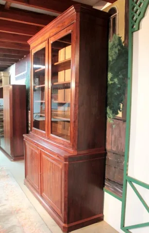 Bibliothèque Deux-corps en Acajou XIXeme
