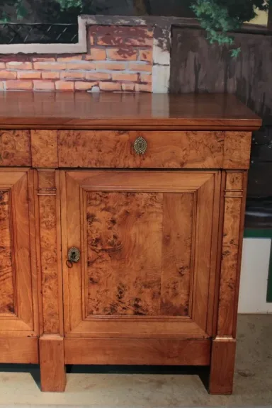 Enfilade Directoire en Merisier et loupe d'Orme XVIIIe