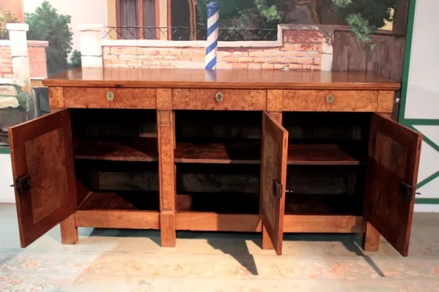 Enfilade Directoire en Merisier et loupe d'Orme XVIIIe