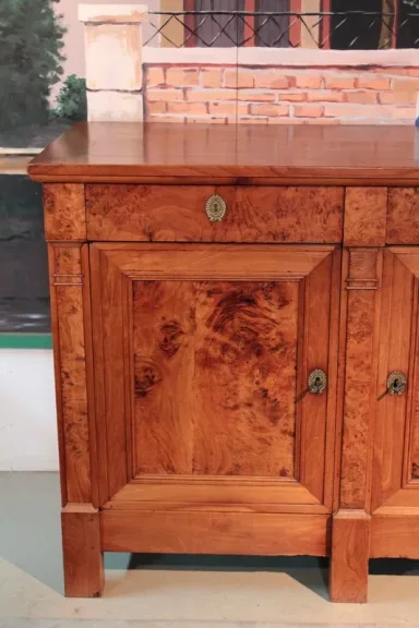 Enfilade Directoire en Merisier et loupe d'Orme XVIIIe