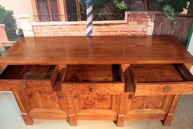 Enfilade Directoire en Merisier et loupe d'Orme XVIIIe