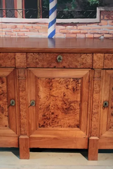 Enfilade Directoire en Merisier et loupe d'Orme XVIIIe