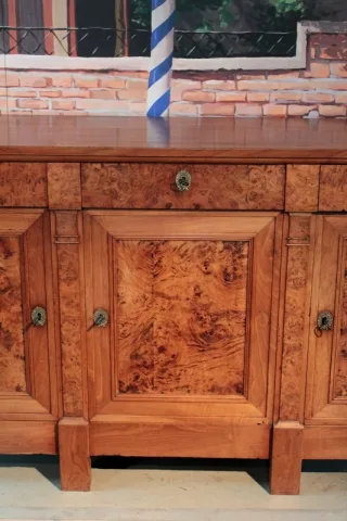 Enfilade Directoire en Merisier et loupe d'Orme XVIIIe