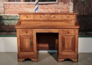 Bureau de Pente en Frêne et Acacia XIXeme