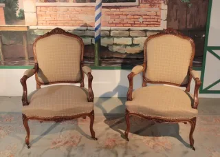 COPPIA POLTRONE LOUIS XV STYLE