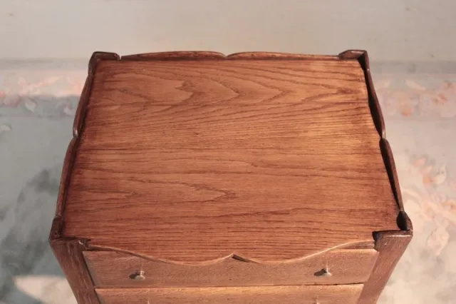 Table chiffonnière Louis XV en chêne XIXeme