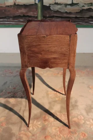 Table chiffonnière Louis XV en chêne XIXeme