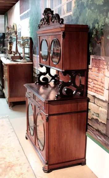 Buffet deux-corps NAPOLEON III en Palissandre XIXe