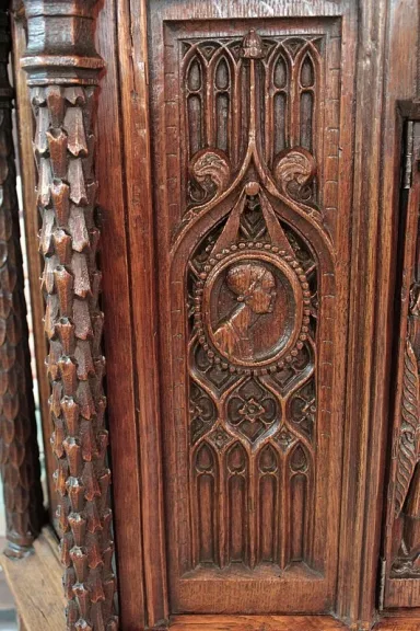 GOTHIC STYLE OAK CUPBOARD