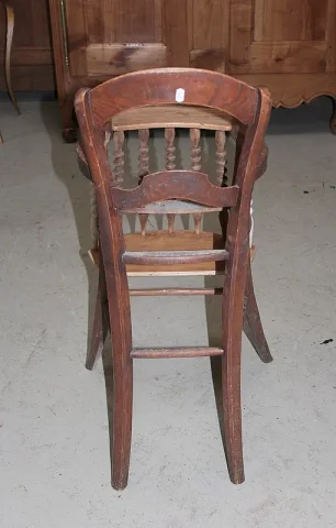 Chaise Haute d'enfant en Frêne 1900