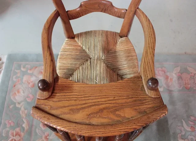 Chaise Haute d'enfant en Frêne 1900