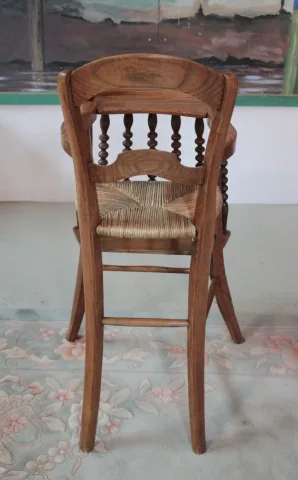 Chaise Haute d'enfant en Frêne 1900