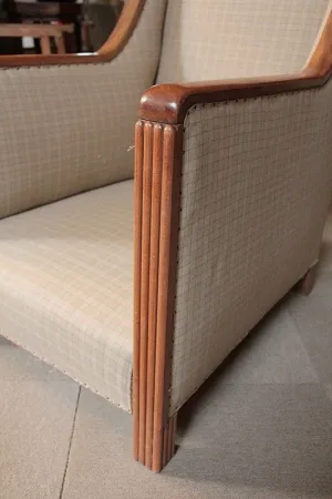 Fauteuil Art-Déco en Hêtre Années 30/40