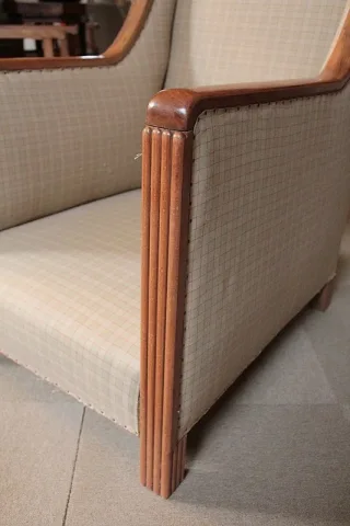 Fauteuil Art-Déco en Hêtre Années 30/40