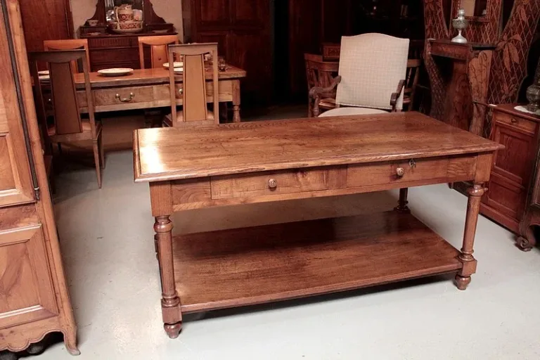 Table de Drapier en Chêne Début XXeme