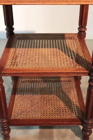 Table de Salon en Chêne et cannage XIXeme