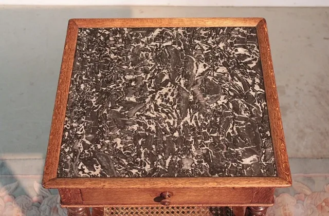Table de Salon en Chêne et cannage XIXeme