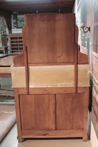 Meuble de Toilette en Hêtre avec Miroir XXeme