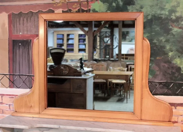 Meuble de Toilette en Hêtre avec Miroir XXeme