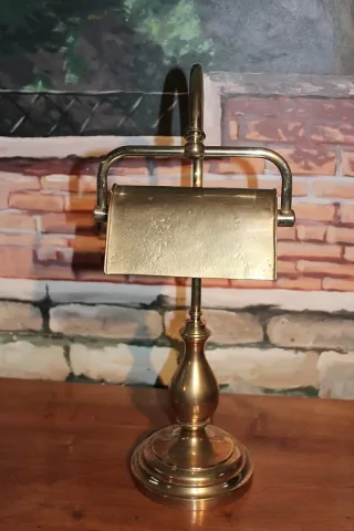 BRONZE SCHREIBTISCHLAMPE