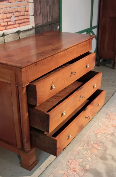 Commode Empire en  Merisier XIXeme