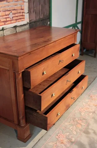 Commode Empire en  Merisier XIXeme