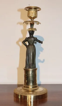 PAAR BRONZE KERZENHALTER