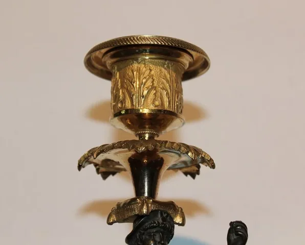 Paire de Flambeaux en Bronze XIXeme