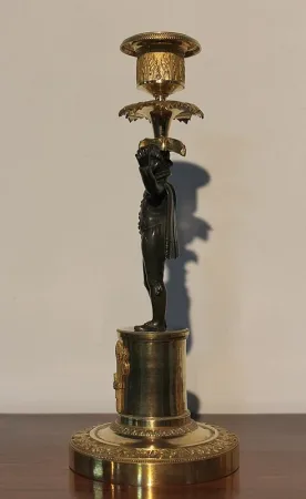 PAAR BRONZE KERZENHALTER