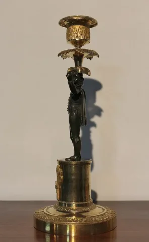 Paire de Flambeaux en Bronze XIXeme