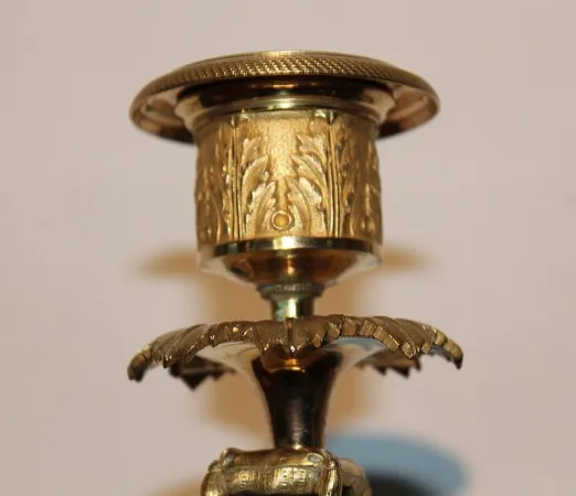 PAAR BRONZE KERZENHALTER