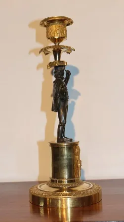 PAAR BRONZE KERZENHALTER