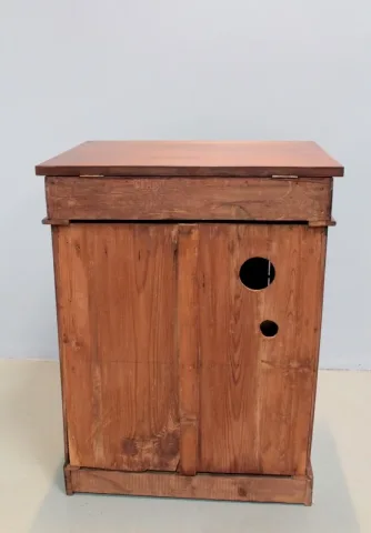 Meuble Lavabo de Bateau Anglais en Acajou XXe