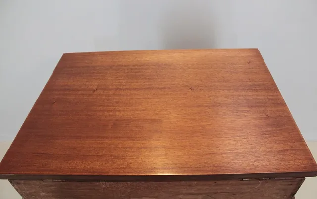 Meuble Lavabo de Bateau Anglais en Acajou XXe