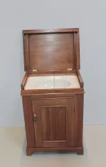 Meuble Lavabo de Bateau Anglais en Acajou XXe