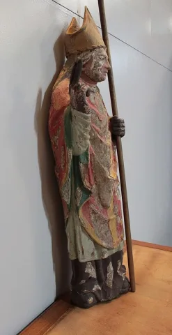 Statue de St-Nicolas en Chêne XVIIIeme