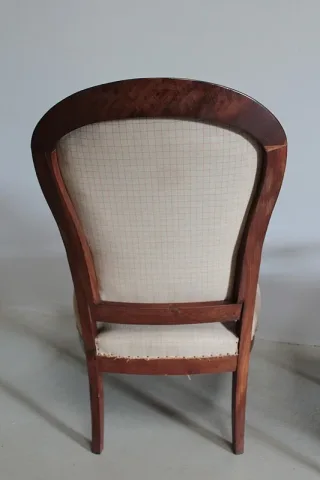 Paire de Fauteuils L Philippe en Acajou XIXeme