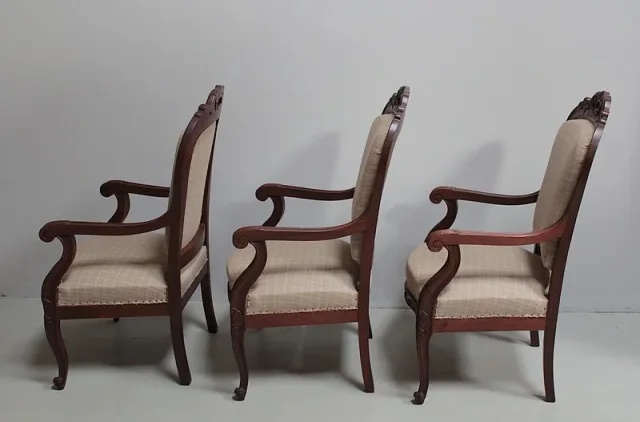 Trois Fauteuils NAPOLEON III XIXeme