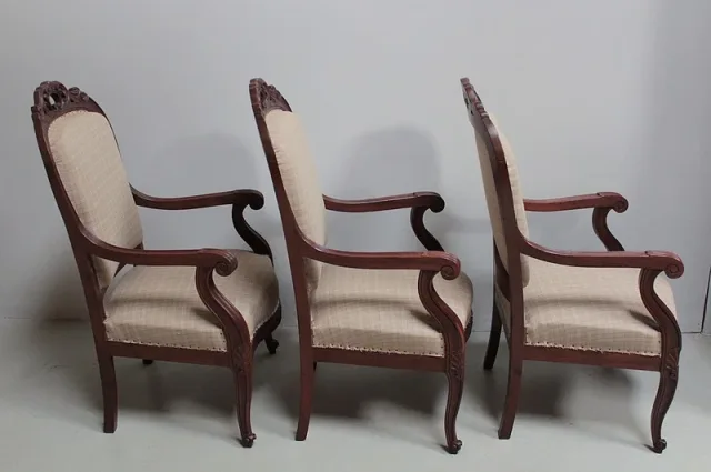 Trois Fauteuils NAPOLEON III XIXeme