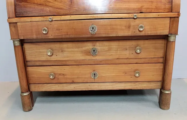Commode-Bureau Empire en Merisier XIXeme