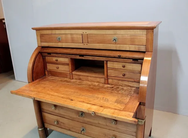 Commode-Bureau Empire en Merisier XIXeme